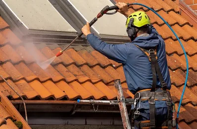 Démoussage et hydrofuge de toiture à Moustier